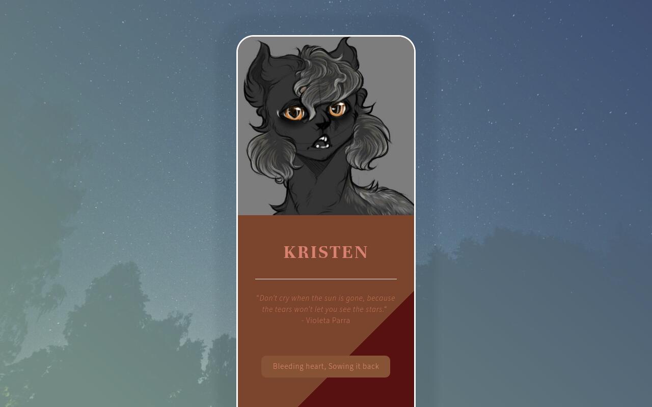 Carrd profile picture for @kristen